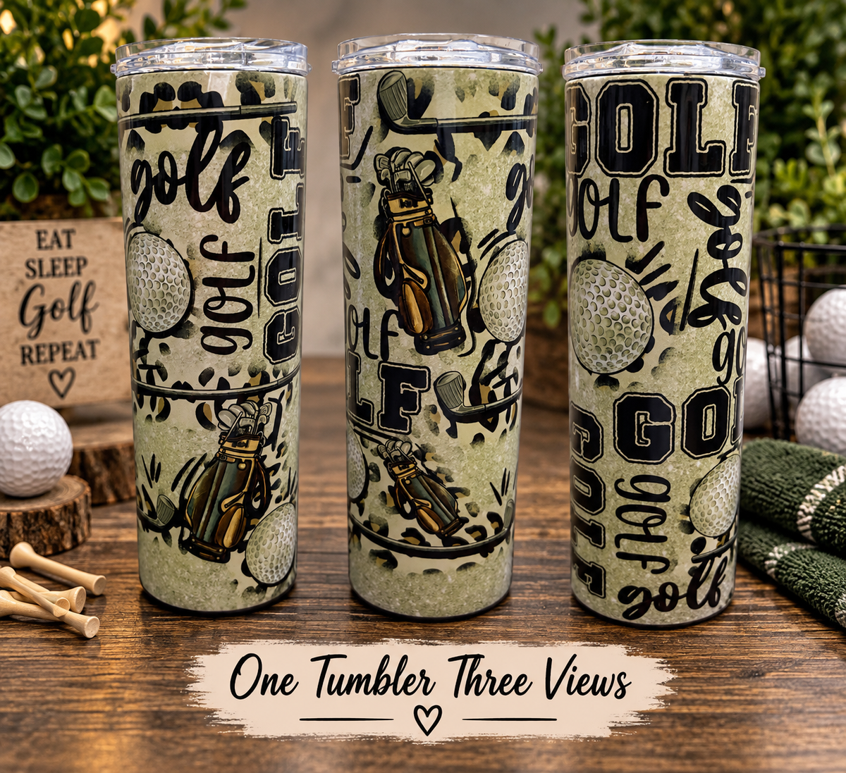 Eat Sleep Golf Repeat 20 oz Tumbler