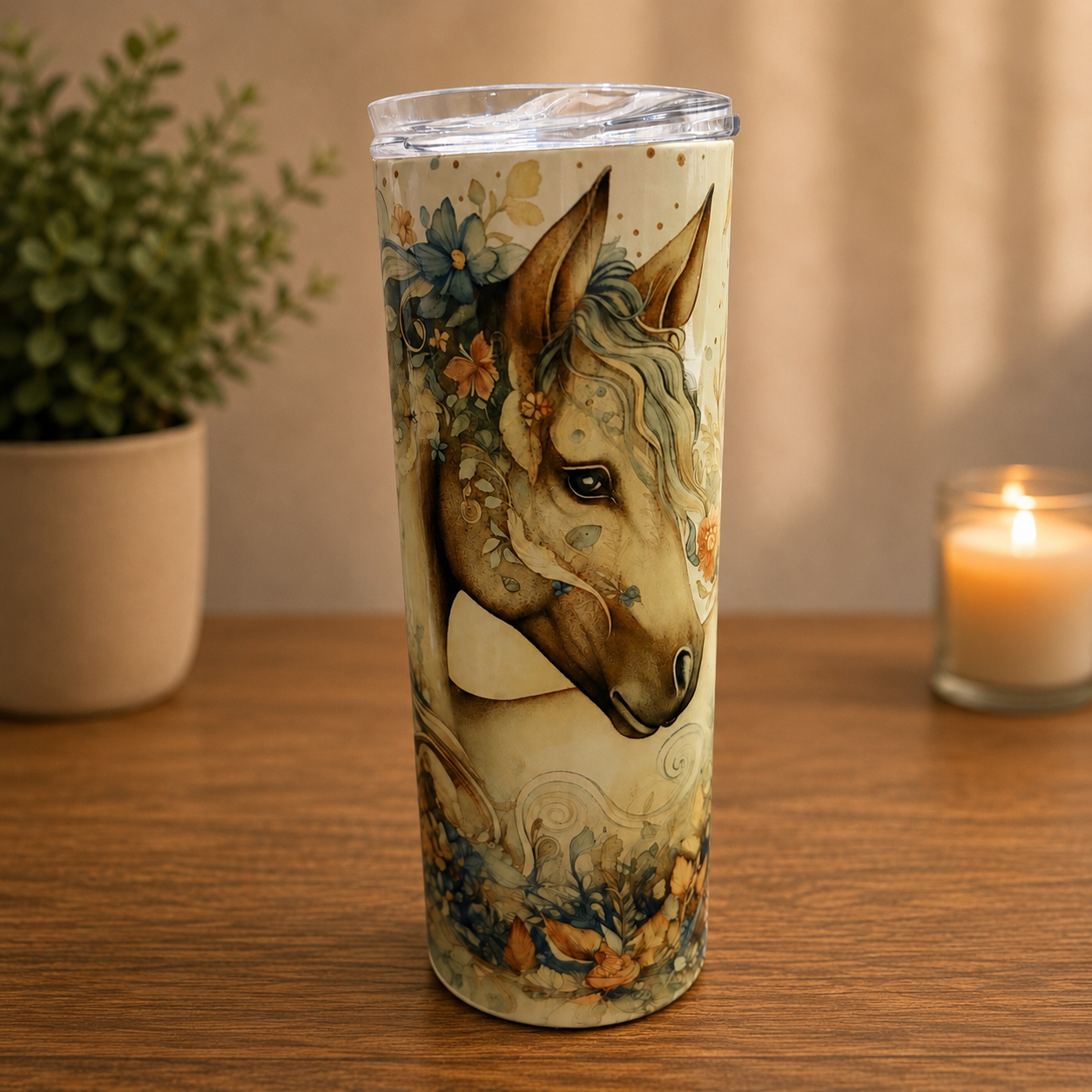 Boho Floral Horse